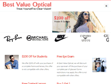 Tablet Screenshot of bestvalueoptical.com